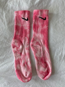 Custom Pink Tie Dye Nike Socks