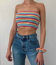 Load image into Gallery viewer, Rainbow Tube Top + Scrunchie