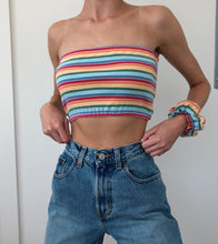 Load image into Gallery viewer, Rainbow Tube Top + Scrunchie