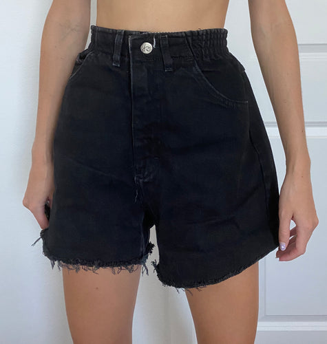 Vintage Lee Black Denim Shorts