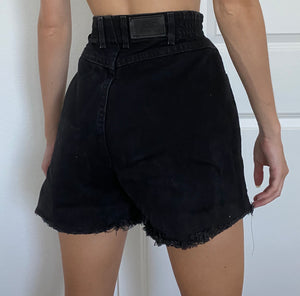 Vintage Lee Black Denim Shorts