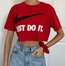 Load image into Gallery viewer, Nike Cropped T-Shirt + Scrunchie