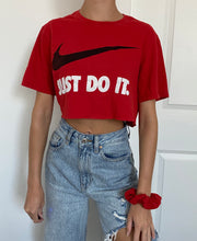 Load image into Gallery viewer, Nike Cropped T-Shirt + Scrunchie