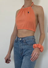 Load image into Gallery viewer, Reworked Polo Halter + Scrunchie