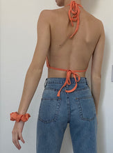 Load image into Gallery viewer, Reworked Polo Halter + Scrunchie