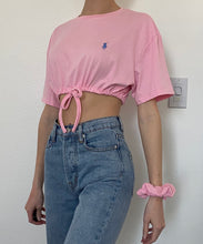 Load image into Gallery viewer, Reworked Polo Tshirt + Scrunchie