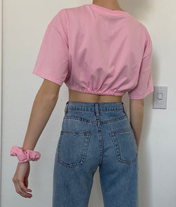 Reworked Polo Tshirt + Scrunchie