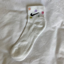Load image into Gallery viewer, Multicolor Hand Embroidered Nike socks