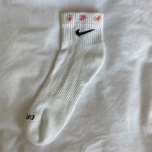Load image into Gallery viewer, Pink/Orange Hand Embroidered Nike Socks