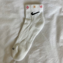 Load image into Gallery viewer, Pink/Yellow Hand Embroidered Nike Socks