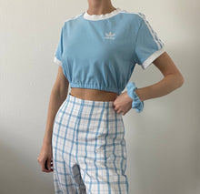 Load image into Gallery viewer, Reworked Adidas T-shirt + Scrunchie