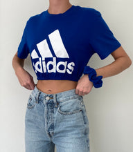Load image into Gallery viewer, Reworked Adidas T-shirt + Scrunchie
